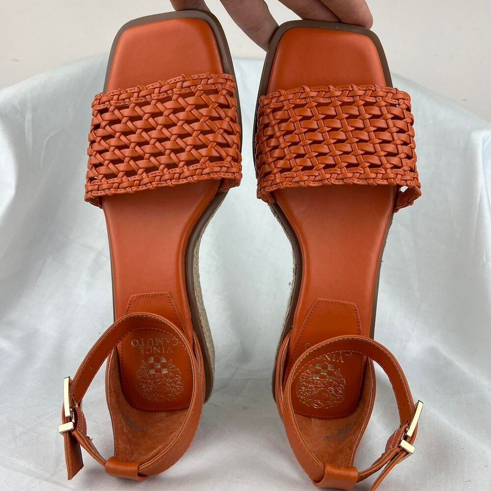 Vince Camuto Adjustable Espadrille Wedge Sandals - Bretandi Size 10 W
